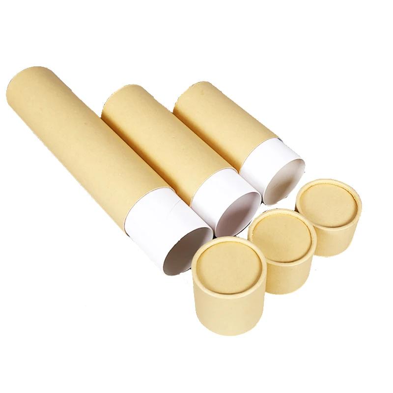 Latas de papel kraft personalizadas, tubo de papelão para camiseta cilíndrica, presente, chá, vinho tinto, mouse, caixa de embalagem - Image 1
