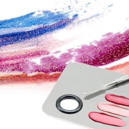 Paleta de cores multifuncional em aço inoxidável, placa de mistura, superfície lisa, várias formas, maquiagem, cosmético, 2021 Novo - Image 5
