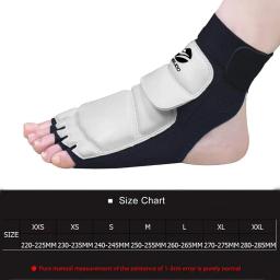 Metade do dedo quente wtf itf taekwondo mão luvas pé protetor de boxe formação de arte marcial equipamento de treinamento pé pé pé guarda - Image 6