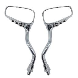 8mm 10mm rosca no sentido horário esquerda direita chrome universal motocicleta crânio mãos garra lado espelhos retrovisores - Image 3