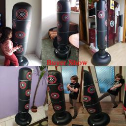 Saco de pancada muay thai 160cm, inflável, livre-suporte, copo, treinamento, alívio da pressão, pulo de volta, saco de areia, kickboxing saco de boxe saco de pancada saco de pancada inflavel - Image 5