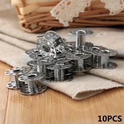 10 pçs/pçs/set bobinas spool máquina de costura artesanato ferramenta aço inoxidável suprimentos de costura bobinas spool para o irmão janome singer 2x1cm - Image 5