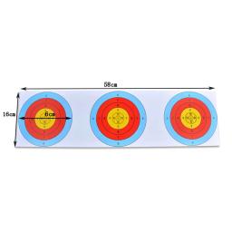 Papel de tiro com arco e flecha, acessórios de treinamento de tiro com arco e flecha com ponto triplo de 16*58cm, 10/peças - Image 2
