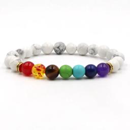 Pulseira de pedras naturais de miçangas, 8mm, para mulheres, homens, casal, lava, rock, contas de equilíbrio de cura, buda, chakra, joia - Image 6