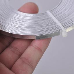 Fio De Metal Macio Para Fazer Jóias, Fio De Alumínio Plano, Cabo De Artesanato DIY, 10m por Rolo, 5x1mm, 12 Cores - Image 3