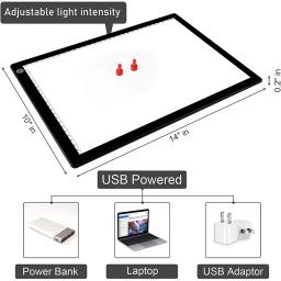Portátil Tracing Light Box, Prancheta Magnética, Caixa de Luz para Tracing Sketch Pad, A4 - Image 6