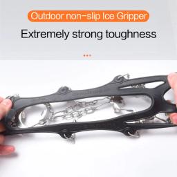 Ice Gripper Spike para sapatos, antiderrapante, antiderrapante, capas de neve, grampos, grampos, botas de escalada, 19 dentes Stude - Image 2