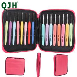 QJH 1.0mm-6mm Crochet Gancho Alça Ergonômica para Mãos Artríticas Extra Long  Agulhas de Tricô para Iniciantes e Fios De Crochê - Image 1
