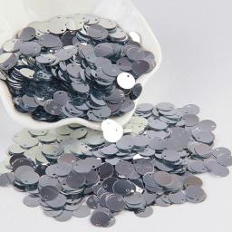 Plana Rodada Lantejoulas de PVC para Artesanato DIY, Lantejoulas De Prata, Paillette Solto, Decoração De Costura, 3mm-50mm Cup, 10g, Lentejuelas - Image 6