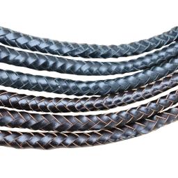 Chicote de equitação trançado feito à mão, 70 cm e 80 cm, para treinamento de corrida ao ar livre, couro de vaca, equipamento equestre - Image 3