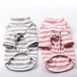 Hoodies cão listrado roupas, camisas confortáveis pulôver de cachorro, traje bonito pet, camisa de assentamento, moda cães pequenos - Image 5