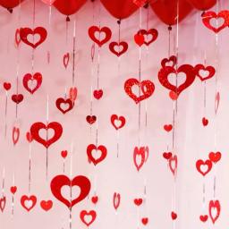 100 pçs coração laser sequined chuva balão pingente dia dos namorados proposta casamento decoração de aniversário balões festa accessorie - Image 2