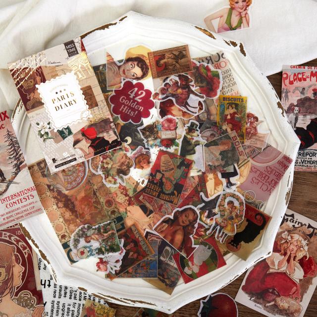 Conjunto de 55 Adesivos Decorativos de Papelaria para Scrapbooking e Diários - Temas Infantis e Anime
