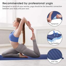 Tapete De Yoga TPE Com Linha De Posição Para Iniciante, Dupla Camada, Almofada De Exercícios Esportivos, Home Gym, Fitness, Ginástica, Pilates, 6mm - Image 4