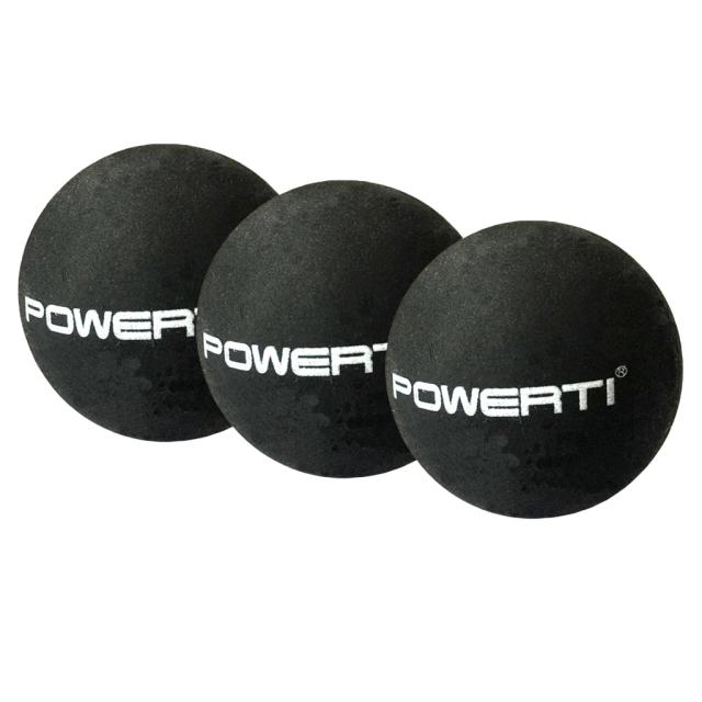 Bola de Squash Profissional com 3 Peças e Pontos Duplos Amarelos de 37mm