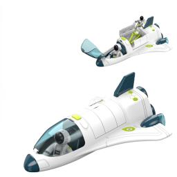 Acústica espaço óptico foguete brinquedo astronauta nave espacial brinquedos modelo estação espacial foguete aviação série brinquedos menino presente - Image 6