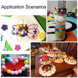 Pompons macios coloridos para decoração de casa, artesanato de pelúcia fofo, DIY Pom Pom, bola de pele, brinquedos infantis, 10g, 8mm, 10mm, 15mm, 20mm, 25mm, 30 milímetros - Image 6