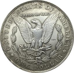 Estados unidos da américa 1884 cc morgan um dólar eua moeda liberdade cupronickel prata chapeado em deus confiamos cópia moeda - Image 5
