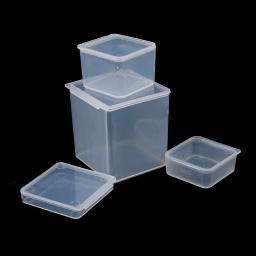 Mini Caixas De Armazenamento Transparente para Jóias, Organizador De Diversos, Caso De Artesanato De Contas, Pequeno Quadrado Recipientes De Plástico, Caixa Prática, 10PCs - Image 2