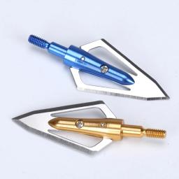 2 cores 100 grainarchery broadhead lâmina de aço inoxidável ampla para arco composto caça tiro acessórios do esporte - Image 6