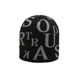 Gorros bordados com letra grossa para mulheres e homens, boné de malha, gorro feminino, forrado a lã, capota quente, casual, outono, inverno - Image 5