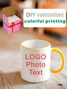 Cor lidar com copo de cerâmica diy foto cerâmica caneca diy foto copo personalizar imagem presentes criativos para os amantes amigos família mazwei - Image 1