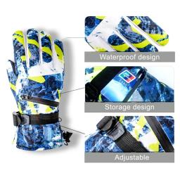 Inverno snowboard luvas de esqui couro do plutônio antiderrapante tela sensível ao toque à prova dwaterproof água da motocicleta ciclismo velo quente luvas de neve unisex - Image 4