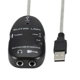 Adaptador de cabo de interface de guitarra para usb, conector de áudio gravador para pc/computador, acessórios de guitarra link para guitarra - Image 1