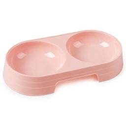 Tigela dupla de plástico para animais de estimação, tigela criativa fácil de limpar, alimentador de água para comida, cão, suprimentos para alimentar animais de estimação, 1 peça - Image 4