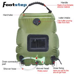 Saco de chuveiro solar ao ar livre, Sacos de água 20L, Saco de aquecimento, Camping, Hidratação de escalada - Image 4