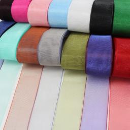 Maior coleção de fitas de organza 5 tamanhos, cor sólida, fita estampada de cetim, pontos transparentes, acessórios faça você mesmo 3mm 9mm 16mm 25mm - Image 5