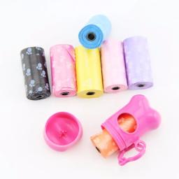 1pc cão de estimação forma de osso resíduos poo lixo dispensador caixa limpar sacos titular portador de lixo sacos de plástico para o animal de estimação sacos de resíduos - Image 3