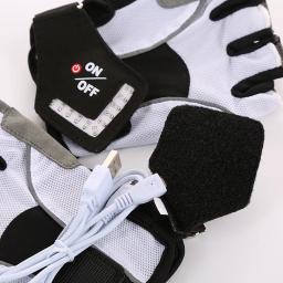 Anti-Slip Intelligent Gel Ciclismo Luvas, LED Turn Signal, metade do dedo, bicicleta, equitação, ao ar livre, MTB, bicicleta - Image 4