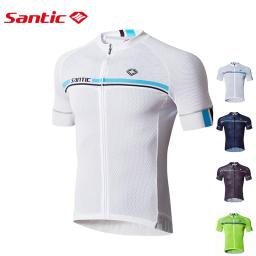 Santiderrapante manga curta masculino, camiseta para ciclismo profissional de bicicleta de estrada respirável roupa esportiva com bolso traseiro - Image 1
