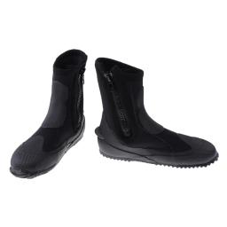Botas de mergulho com zíper e sola dura, esportes aquáticos, mergulho, mergulho, moletom de uso com zíper, 5mm, xs-3xl - Image 3