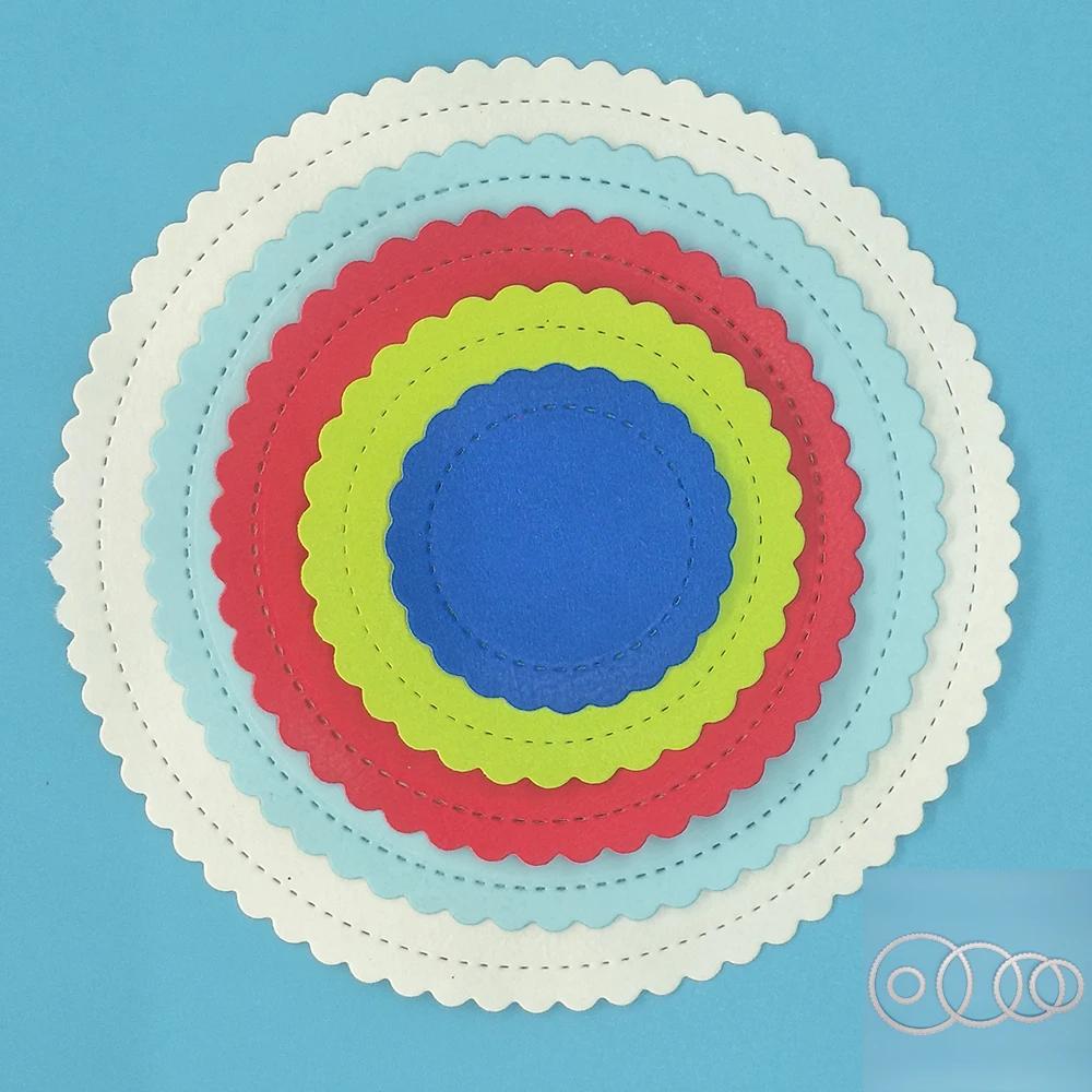 Round Comb Frame Steel Die Scrapbook para fazer papel seco impressão, decoração e processo de corte, recém costurado - Image 1