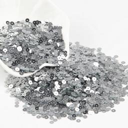 Plana Rodada Lantejoulas de PVC para Artesanato DIY, Lantejoulas De Prata, Paillette Solto, Decoração De Costura, 3mm-50mm Cup, 10g, Lentejuelas - Image 3