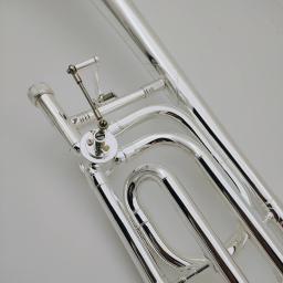 Venda quente tenor trombone bb/f sliver banhado instrumento musical com bocal caso frete grátis - Image 4