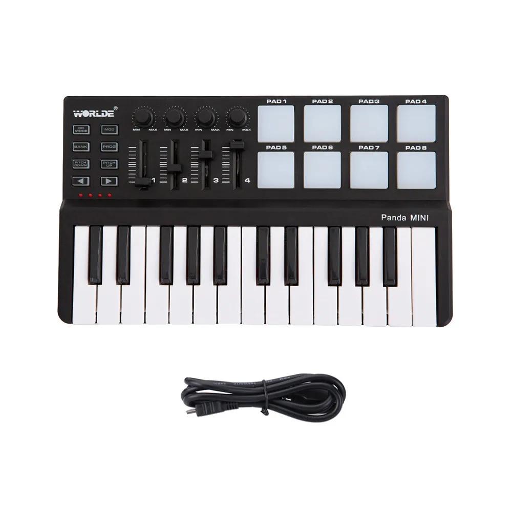Controlador MIDI WORLDE ATUM 25-Chave MINI Ultra-PortableUSB 8 RGB Backlit Teclado Controlador MIDI Trigger Pads - Image 1