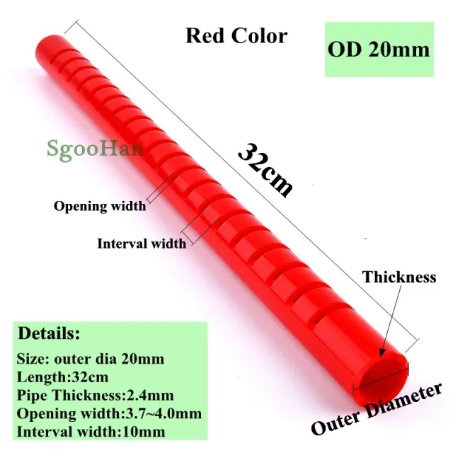 Tubo de Aeração Vermelho para Aquários e Drenagem em PVC 20-50mm - Acessório Ideal para Filtros de Chuva e Jardins