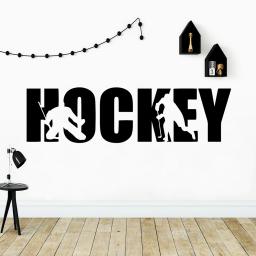 Adesivo de parede decalque hóquei personalizado, papel de parede para decoração de quarto infantil, decalque de vinil para hockey - Image 3