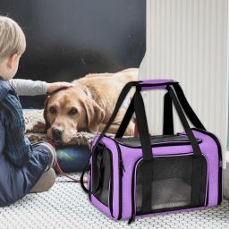 Pet transportadora mochila, saco do transporte, gato carregando caixa, saco de viagem, gaiola dobrável - Image 5