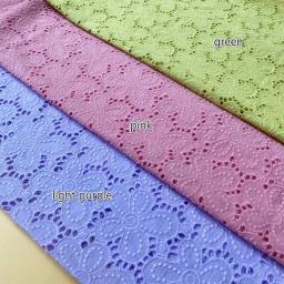 Pano de algodão colorido para DIY, tela bordada do laço, vestido artesanal, acessórios home, largura 130cm - Image 5