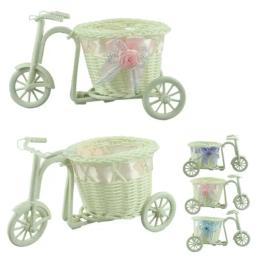 Cesta redonda de rotim com flores para bicicleta, cesto decorativo de flores para armazenamento, decoração de festa, triciclo, novo, 2021 - Image 2