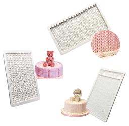 Suéter de malha silicone sugarcraft molde cupcake cozimento fondant ferramentas de decoração de bolo - Image 1