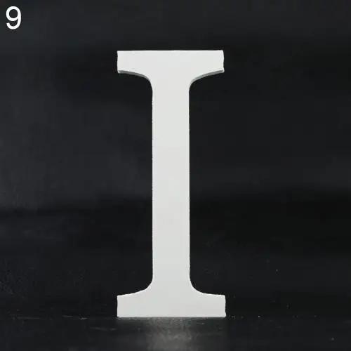 Letras brancas de madeira e espessura criativa, alfabeto para festa de casamento, aniversário, decoração de casa, artesanato, design de artesanato personalizado - Image 1