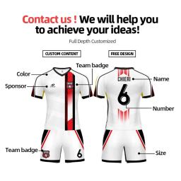 Conjuntos de futebol originais, camisas com design de roupa, camiseta personalizada de futebol juvenil, uniformes de equipe, clube, camisa de futebol - Image 6