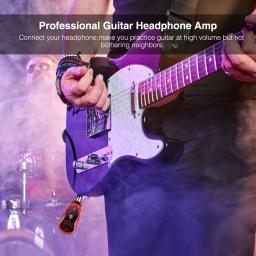 Efeito de guitarra portátil pedal b6 efeitos de prática de guitarra embutido bateria de lítio sintetizador w/5 efeitos recarregável usb - Image 4