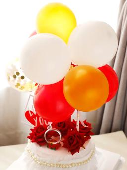 Decorações para festas de aniversário, suprimentos para festa de feliz aniversário de casamento, decoração de bolo em balão, topper de bolo com 10 peças - Image 3