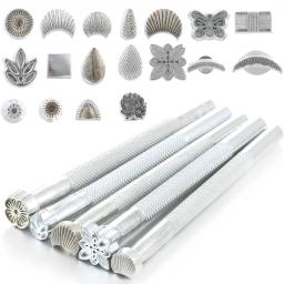 1pc metal couro trabalho sela fazendo ferramentas escultura selos de couro carimbo de couro sólido diy printing couro-artesanato fornecimento - Image 1